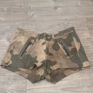 Rag & Bone / Jean suede camo shorts
